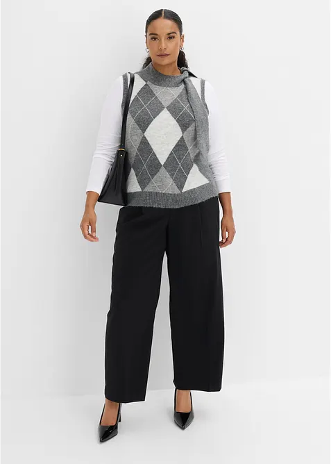 Pull sans manches avec &eacute;charpe, bonprix