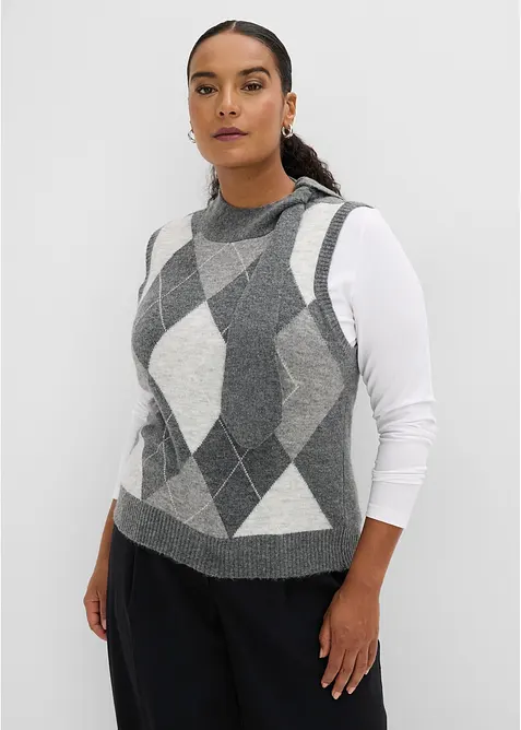 Pull sans manches avec &eacute;charpe, bonprix
