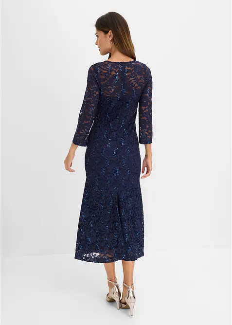 Robe &agrave; dentelle et sequins, bonprix