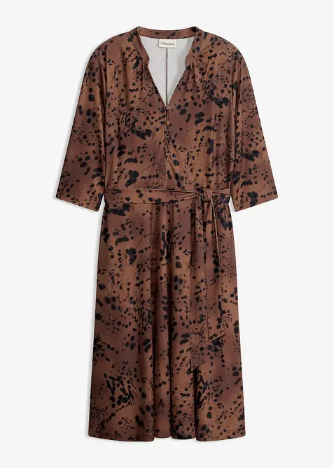 Robe en jersey avec lien &agrave; nouer, bonprix
