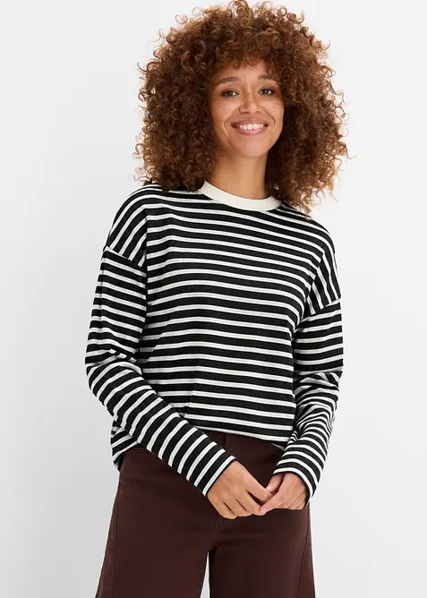 Langarmshirt aus schwerer&nbsp;Baumwolle, bonprix