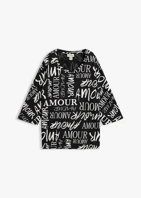 Oversize-Shirt aus Baumwoll-Viskose-Mix, bonprix