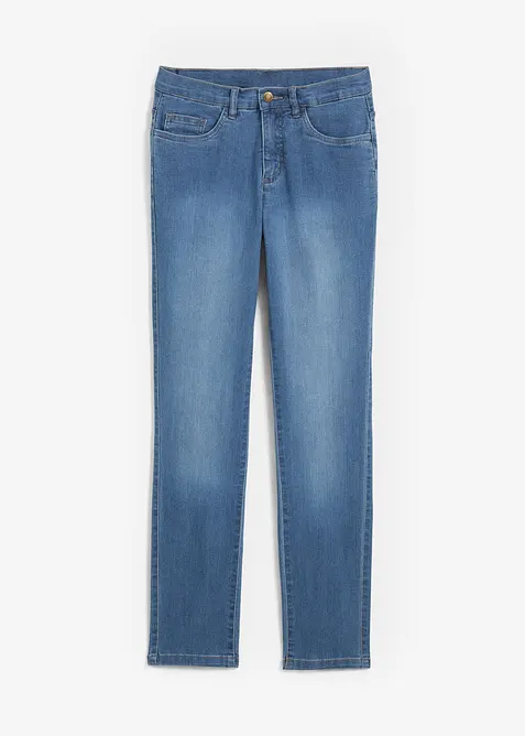 Jean droit taille mi-haute, extensible, bonprix