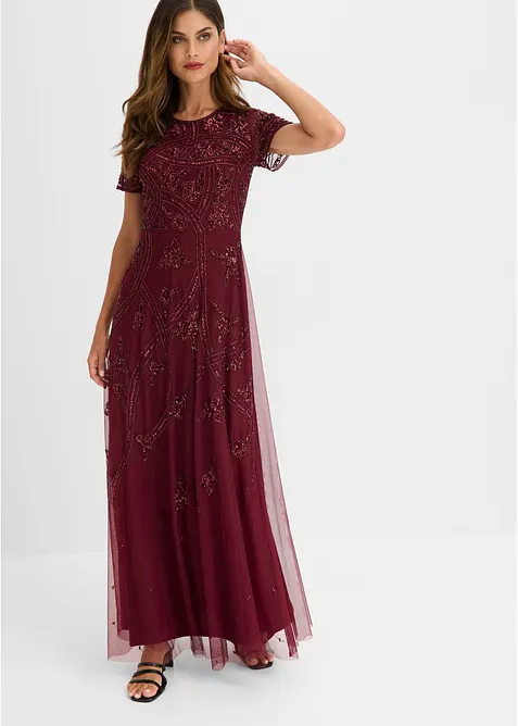 Robe de soir&eacute;e avec broderies de sequins, bonprix