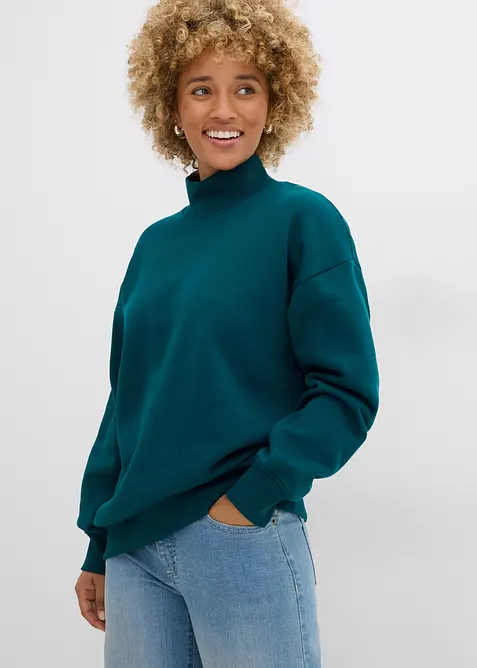 Sweat-shirt &agrave; col roul&eacute;, bonprix