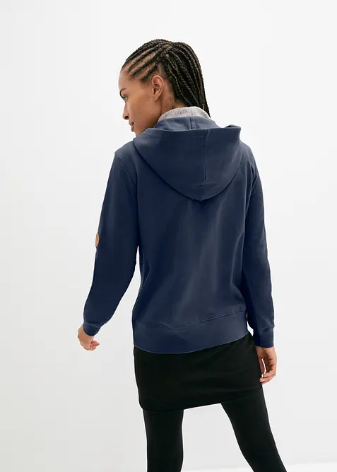 Sweat zipp&eacute; &agrave; capuche, 100% coton, bonprix