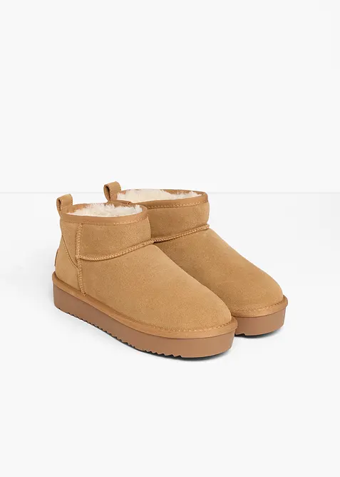 Boots fourr&eacute;es Esprit en cuir, Esprit