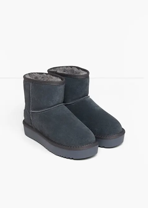 Boots fourr&eacute;es Esprit en cuir, Esprit