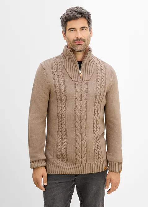 Troyer mit Zopfmuster, bonprix