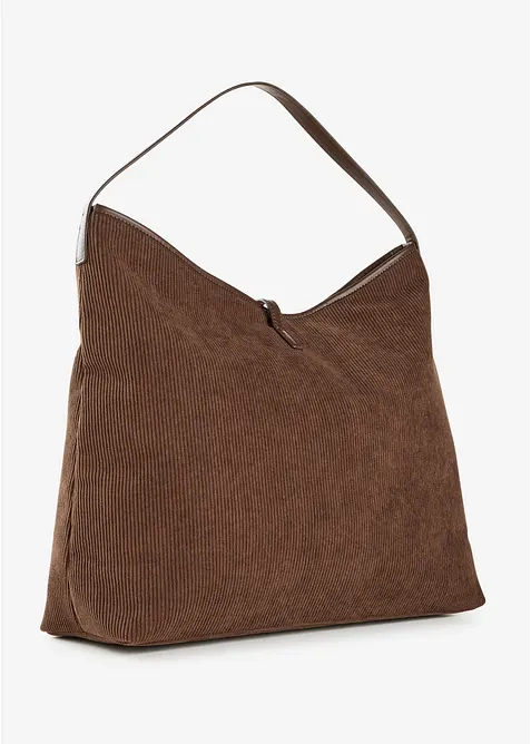 Cabas en velours c&ocirc;tel&eacute;, bonprix