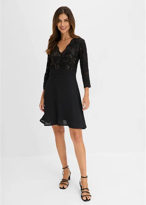 Robe cocktail &agrave; dentelle, bonprix