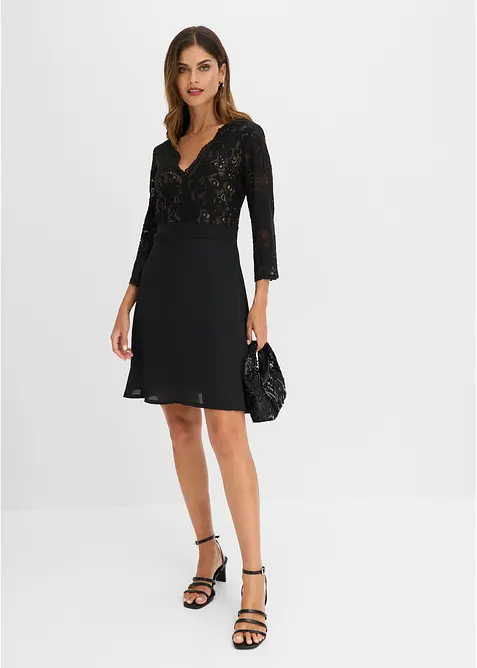 Robe cocktail &agrave; dentelle, bonprix