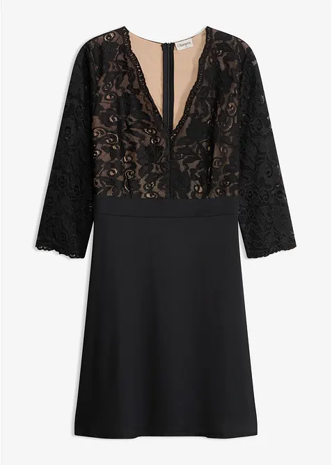 Robe cocktail &agrave; dentelle, bonprix