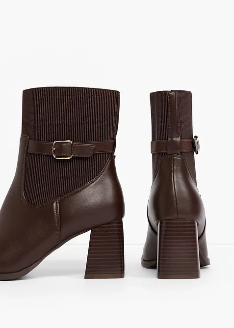 Bottines avec empi&egrave;cement en maille, bonprix