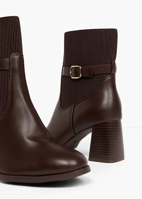 Bottines avec empi&egrave;cement en maille, bonprix