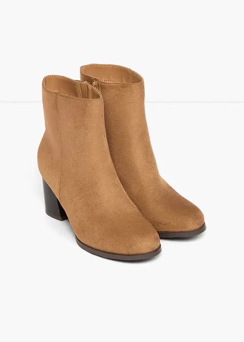 Bottines &agrave; talon carr&eacute;, bonprix