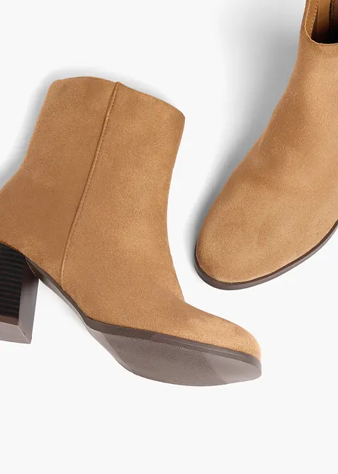 Bottines &agrave; talon carr&eacute;, bonprix