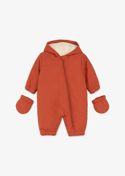 Combinaison de neige rembourr&eacute;e avec gants d&eacute;tachables, bonprix