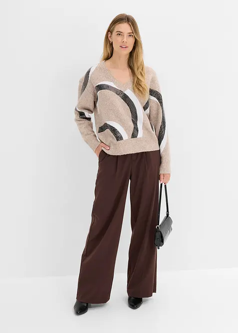 Pullover mit Pailletten-Applikation, bonprix