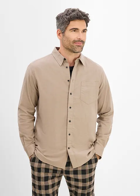 Flanellhemd aus Baumwolle in Regular-Fit, bonprix