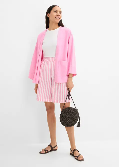 Veste kimono en lin m&eacute;lang&eacute;, bonprix