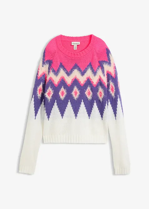 Pull en grosse maille &agrave; motif Fair Isle, bonprix