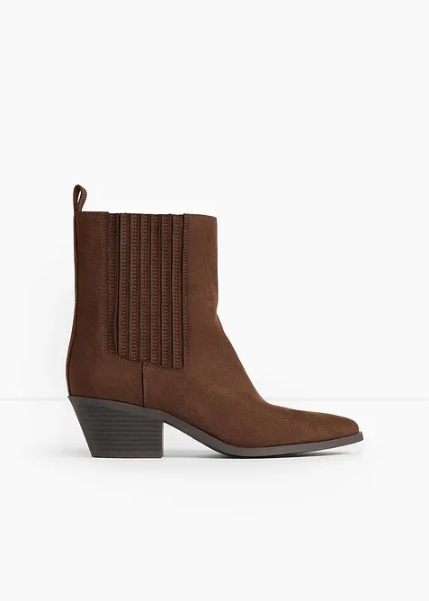 Bottines western &agrave; talon biseaut&eacute;, bonprix