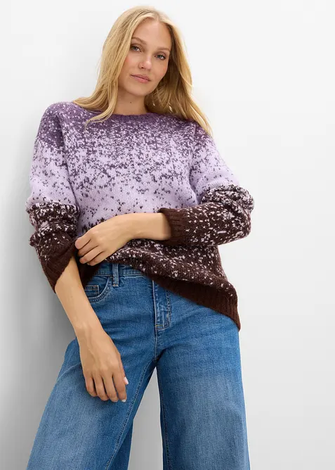 Pull en fil duveteux, bonprix