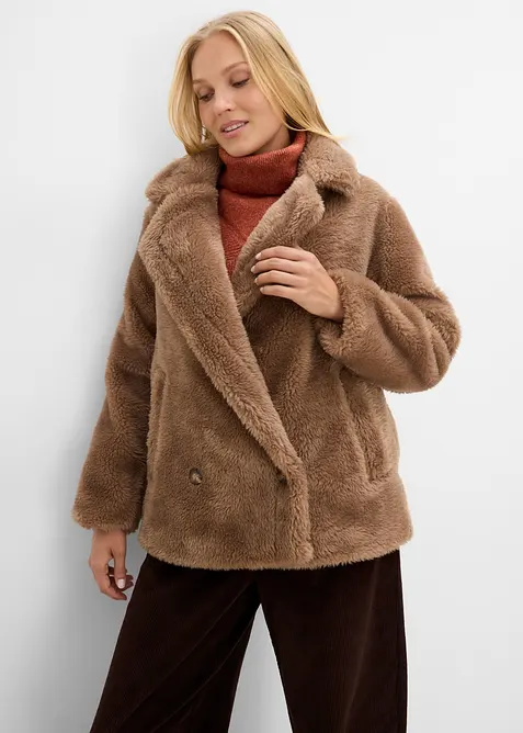 Veste oversize en peluche, bonprix
