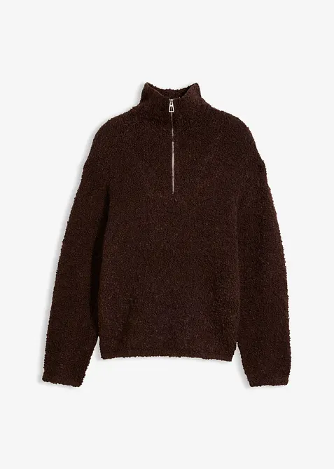 Pull camionneur, aspect boucl&eacute;, bonprix