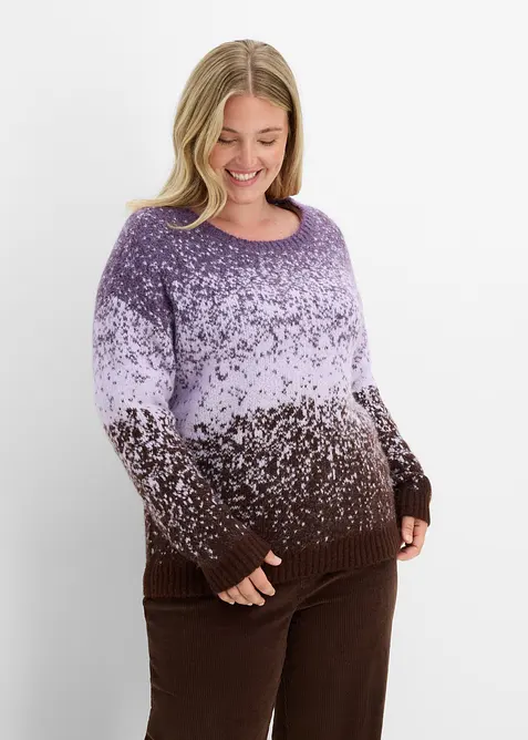 Pull en fil duveteux, bonprix