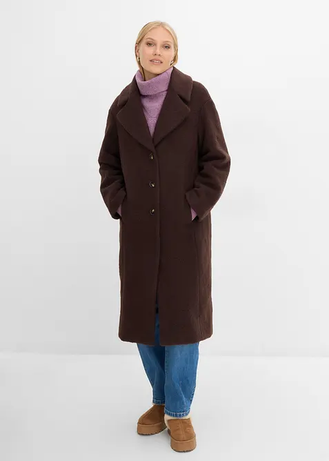 Manteau en maille bouclette, bonprix