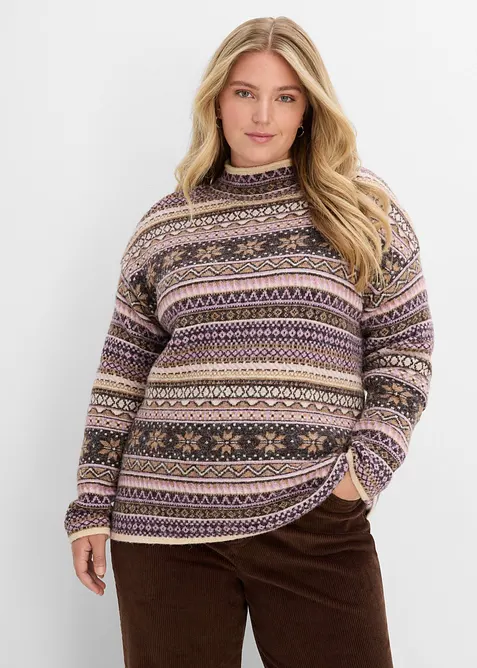 Pull col roul&eacute;, bonprix