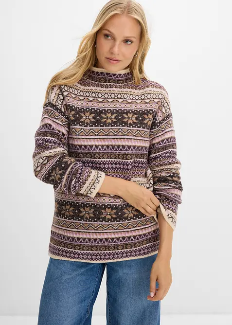 Pull col roul&eacute;, bonprix