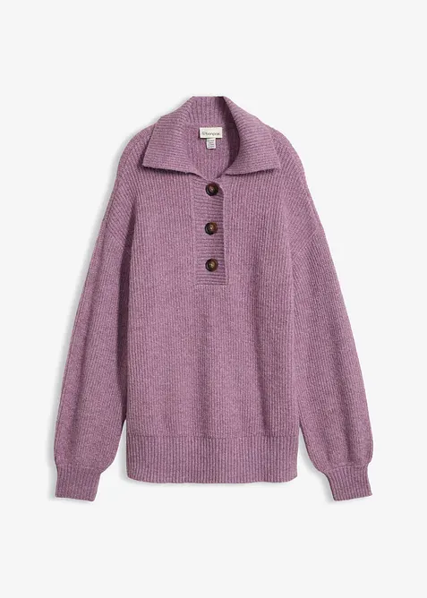 Pull camionneur en coton m&eacute;lang&eacute;, bonprix