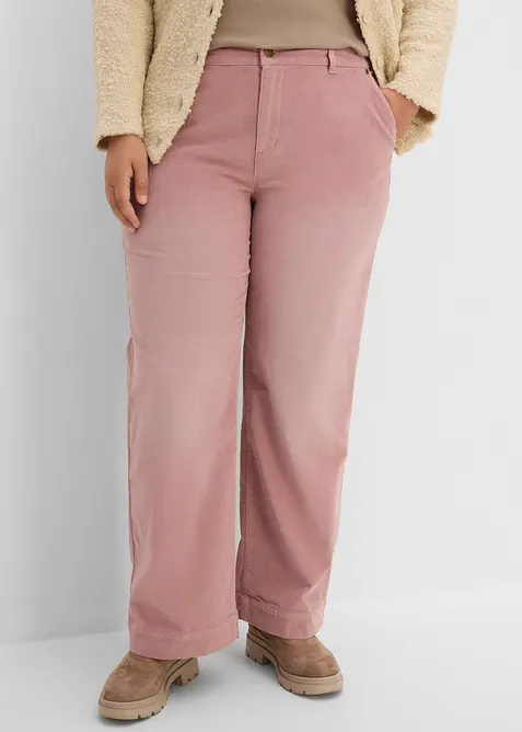 Weite Cordhose aus Baumwoll-Mix, bonprix