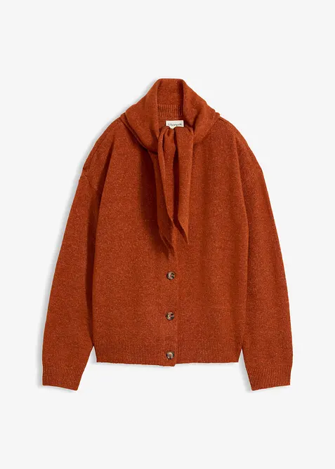 Gilet en maille &agrave; col ch&acirc;le, bonprix