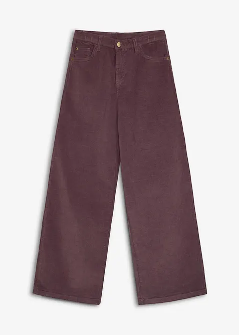 Pantalon en velours c&ocirc;tel&eacute; doux et extensible, bonprix