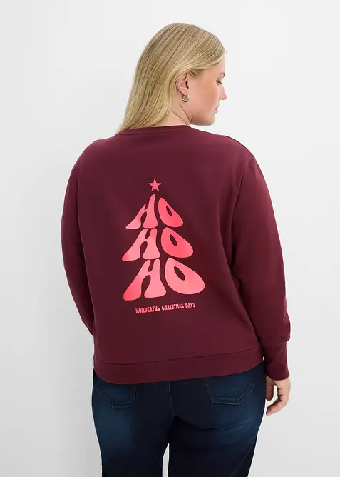 Sweat oversize doux en coton m&eacute;lang&eacute;, bonprix