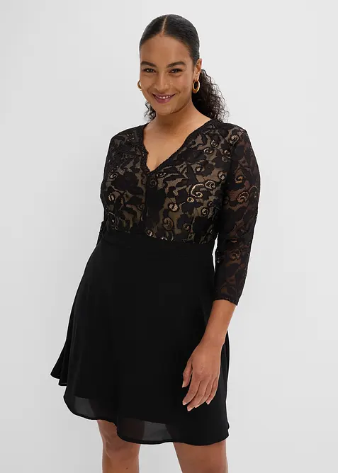 Robe cocktail &agrave; dentelle, bonprix