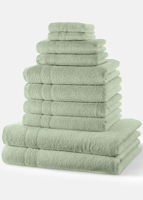 Baumwoll-Handtuch Set (10-tlg. Set), bonprix