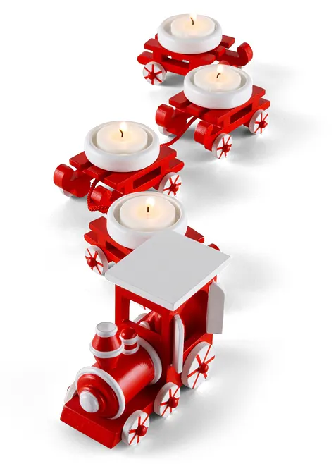 Teelichthalter in Weihnachtszug-Design (5-tlg.Set), bonprix