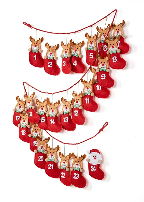 Adventskalender mit 24 Beutel, bonprix