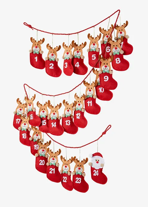 Adventskalender mit 24 Beutel, bonprix