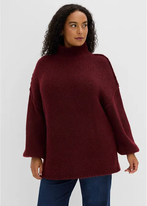 Pull en grosse maille &agrave; col montant, bonprix