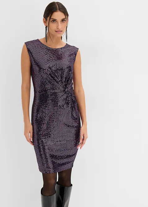 Knielanges Paillettenkleid, bonprix