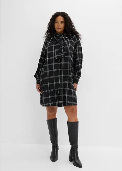 Robe-chemise &agrave; col lavalli&egrave;re, bonprix