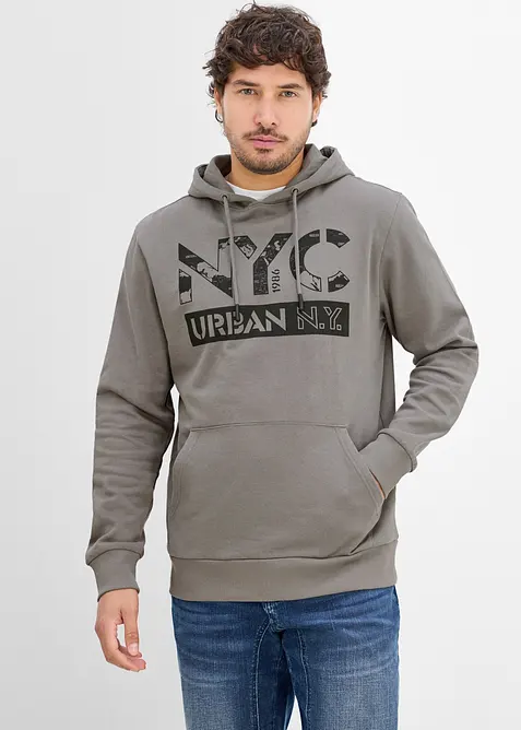 Sweat &agrave; capuche 100% coton, bonprix