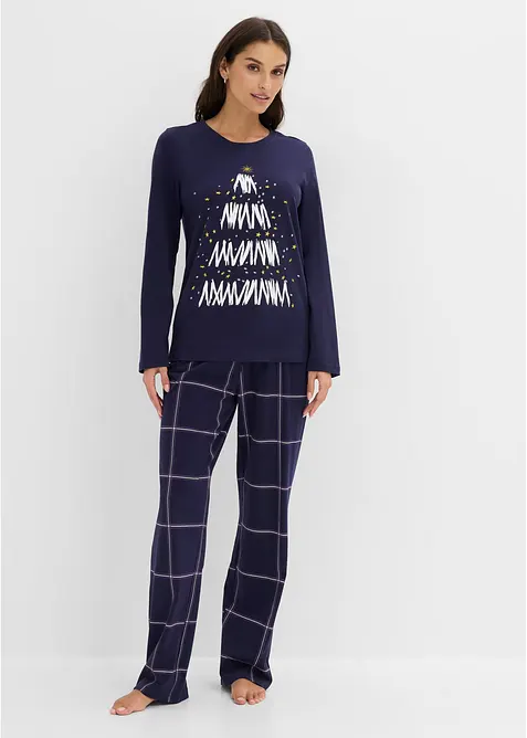 Pyjama en coton doux avec pochette cadeau, bonprix