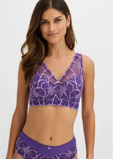 Minimizer Bralette mit zweifarbiger Spitze, bonprix